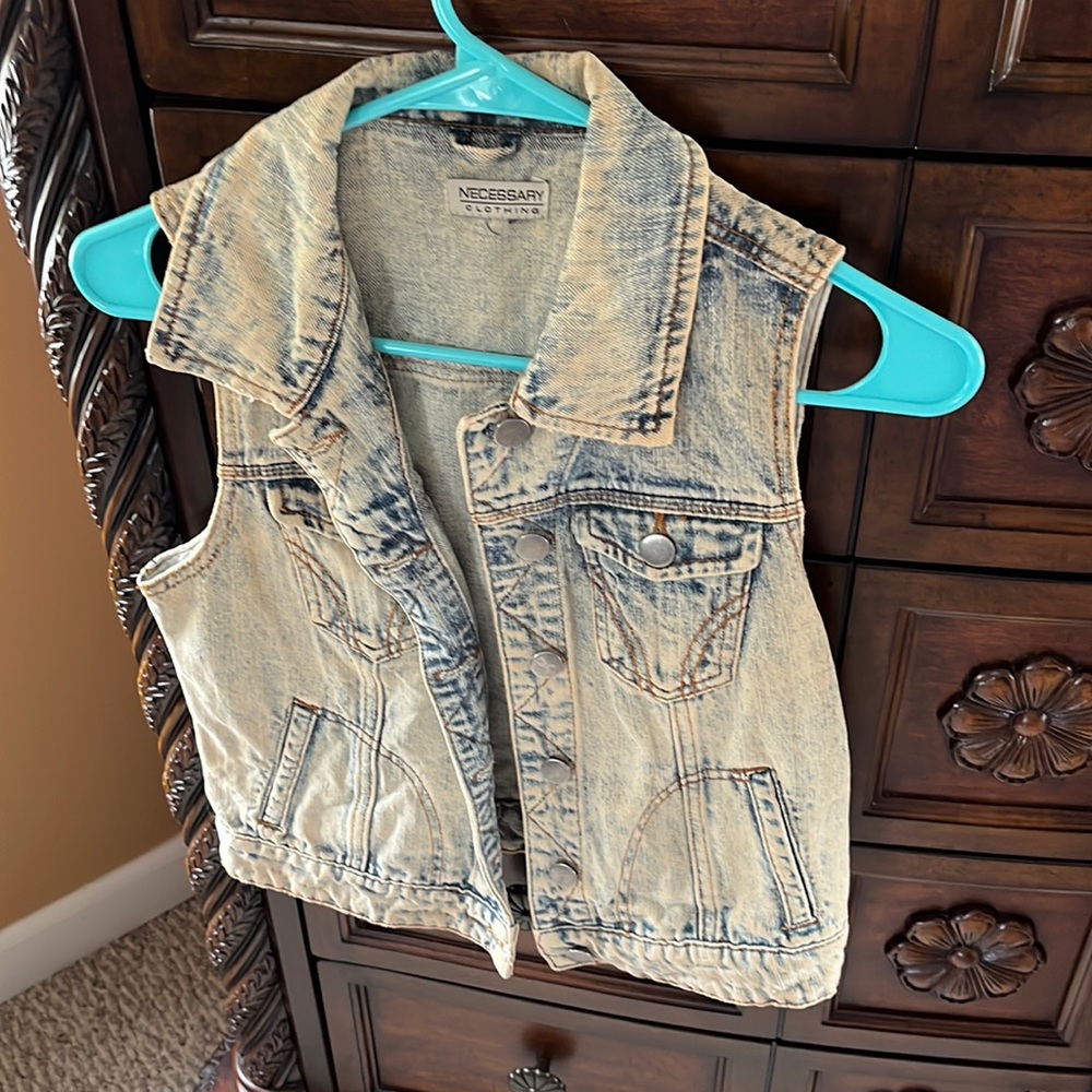 Necessary clothes Jean vest size small